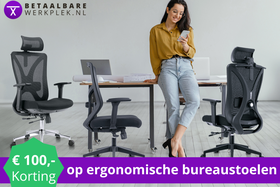 €100 korting op Ergonomische Bureaustoelen